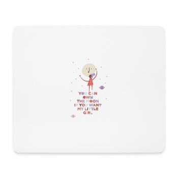 Rêve lunaire pour les filles – Posséder la Lune - Tapis de souris (format paysage) - blanc - Devant