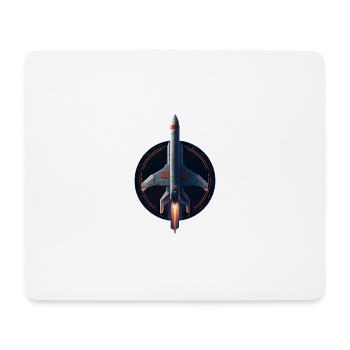 Fusée spatiale - Tapis de souris (format paysage) - blanc - Devant