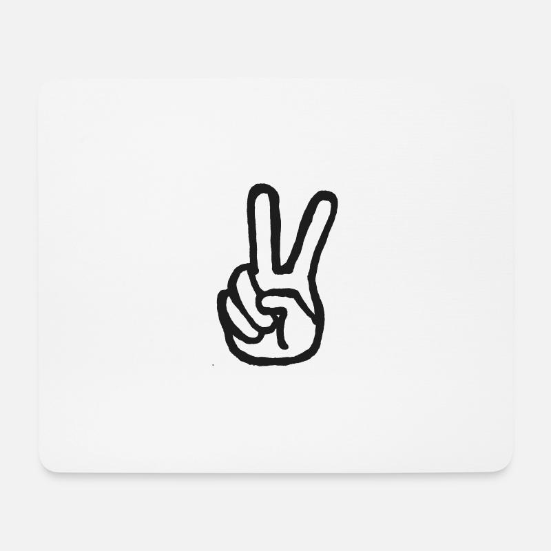 Peacezeichen - Mousepad (Querformat) - Weiß