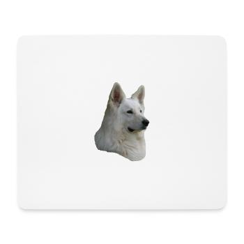 Tête de berger blanc - Tapis de souris (format paysage) - blanc - Devant