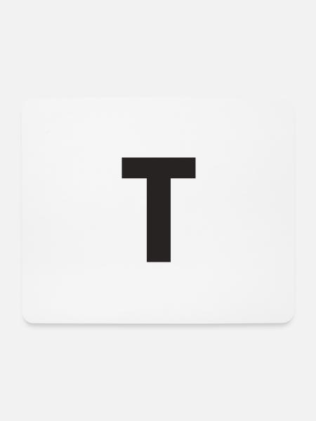 T - Mousepad (Querformat) - Weiß
