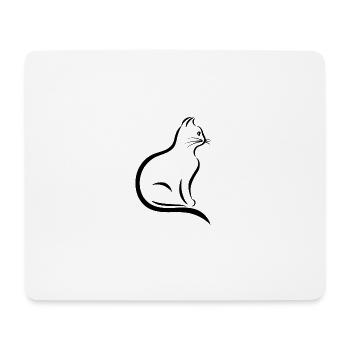 Katze - Mousepad (Querformat) - Weiß - Vorne