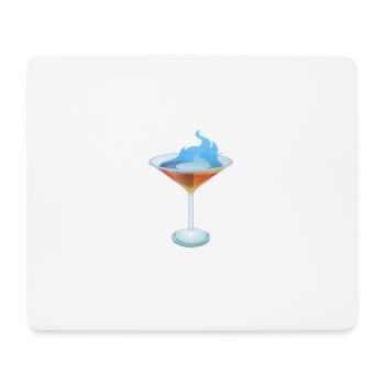 Sambuca im Glas für Cocktail brennen - Mousepad (Querformat) - Weiß - Vorne