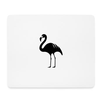 Flamant rose - Tapis de souris (format paysage) - blanc - Devant