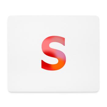 Lettre S - Tapis de souris (format paysage) - blanc - Devant
