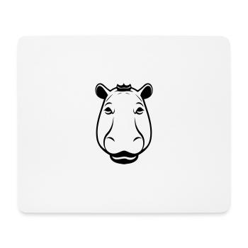 Nilpferd - Mousepad (Querformat) - Weiß - Vorne