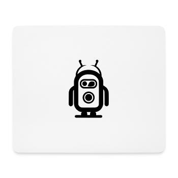 Petit robot - Tapis de souris (format paysage) - blanc - Devant