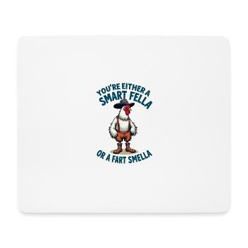 Vous êtes soit un gars intelligent, soit un pet qui sent bon - Tapis de souris (format paysage) - blanc - Devant