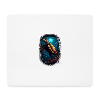 duck green tribal turtle turtle lover geek - Mouse Pad (horizontal) - white - Front