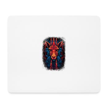 green kawaii children present idea baby giraffe - Mousepad (Querformat) - Weiß - Vorne