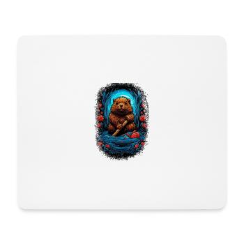 pet adult animal love badgers birthday present - Mousepad (Querformat) - Weiß - Vorne