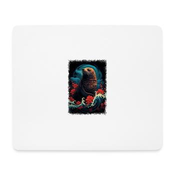 sweet digital art animal rights activists seals - Mousepad (Querformat) - Weiß - Vorne