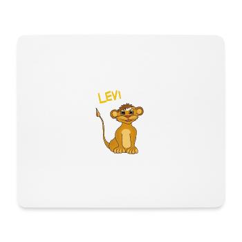Levi, le petit lion de l'île des nuages - Tapis de souris (format paysage) - blanc - Devant