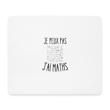 je peux pas j'ai maths - Tapis de souris (format paysage) - blanc - Devant
