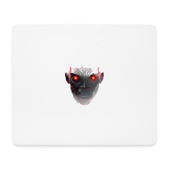 Mystical Face with Glowing Eyes - Mouse Pad (horizontal) - white - Front