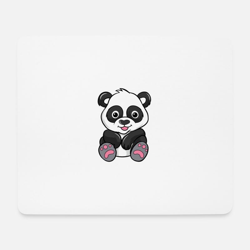 Panda - Tapis de souris (format paysage) - blanc