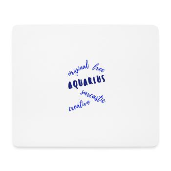 Cadeau signe verseau - Tapis de souris (format paysage) - blanc - Devant