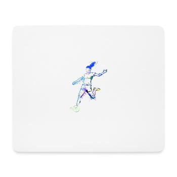 Fußball ,Fußballerin , Frauenfußball,graffiti - Mousepad (Querformat) - Weiß - Vorne