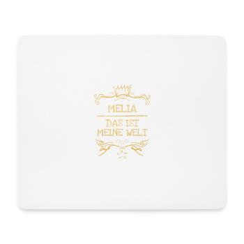Girl's name Melia - Mouse Pad (horizontal) - white - Front