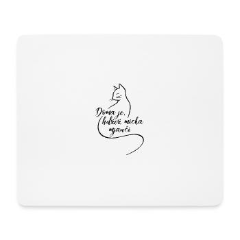 Doma je, hdźež micka mjawči. - Mousepad (Querformat) - Weiß - Vorne