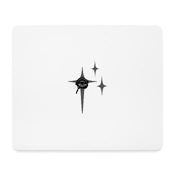 Cosmic Dagger Emblem with Starbursts - Mouse Pad (horizontal) - white - Front