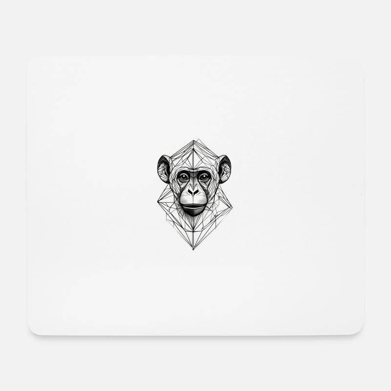Moderner Affe - Mousepad (Querformat) - Weiß