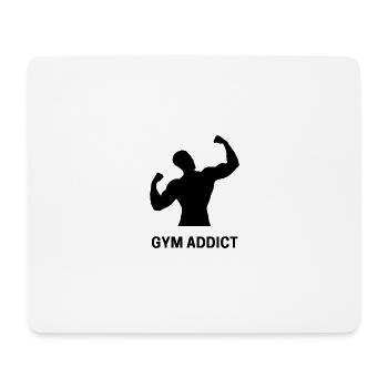Gym Addict - Mousepad (Querformat) - Weiß - Vorne