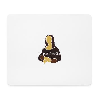 🇮🇹Mona Lisa Italy painted smile cheerfulness - Mouse Pad (horizontal) - white - Front