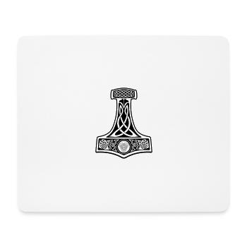 Viking mjollnir thor hammer - Mouse Pad (horizontal) - white - Front