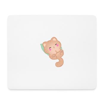 Cute Sleeping Cat Gift Idea Kitten - Mouse Pad (horizontal) - white - Front