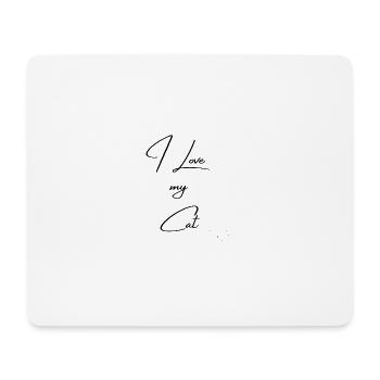 I love my cat - Mousepad (Querformat) - Weiß - Vorne