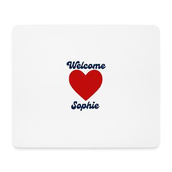 Sophie willkommen - Mousepad (Querformat) - Weiß - Vorne