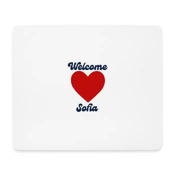 Sofia willkommen - Mousepad (Querformat) - Weiß - Vorne