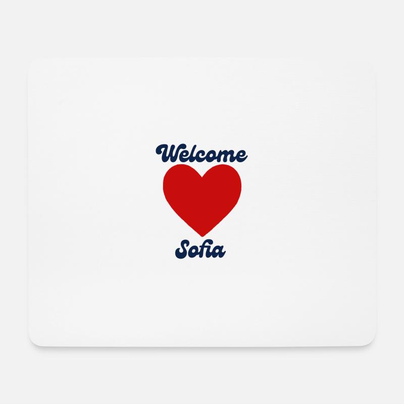 Sofia willkommen - Mousepad (Querformat) - Weiß
