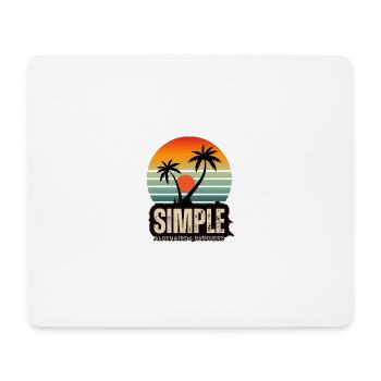 Coucher de soleil 4 - Tapis de souris (format paysage) - blanc - Devant