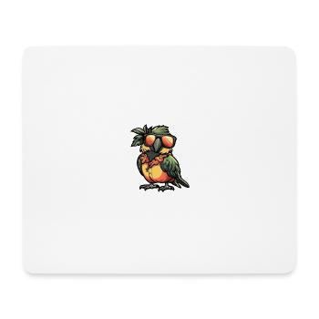 Papagai Bande dessinée Cool Été - Tapis de souris (format paysage) - blanc - Devant