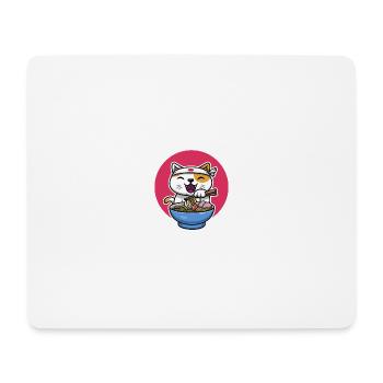 Ramen cat design - Mouse Pad (horizontal) - white - Front