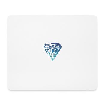 diamant - Tapis de souris (format paysage) - blanc - Devant