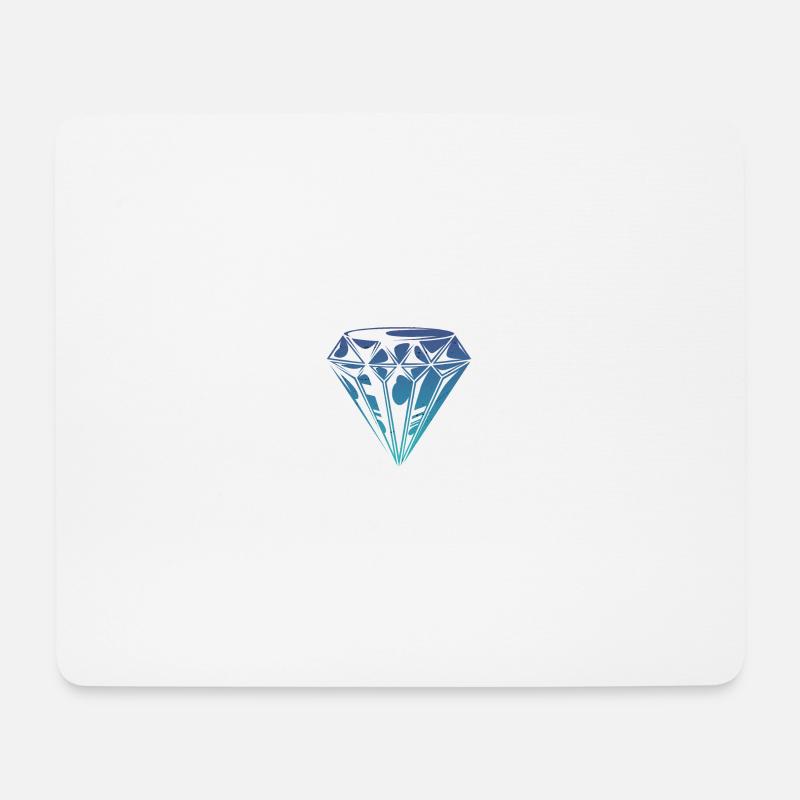 Diamant - Mousepad (Querformat) - Weiß