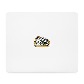 Karabiner-Camping - Mousepad (Querformat) - Weiß - Vorne