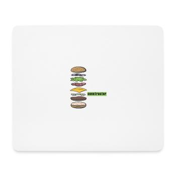 burger - Mousepad (Querformat) - Weiß - Vorne