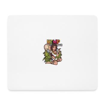 Hanf Königin - Mousepad (Querformat) - Weiß - Vorne