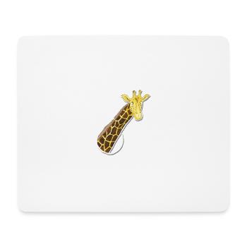 la girafe à l’air - Tapis de souris (format paysage) - blanc - Devant