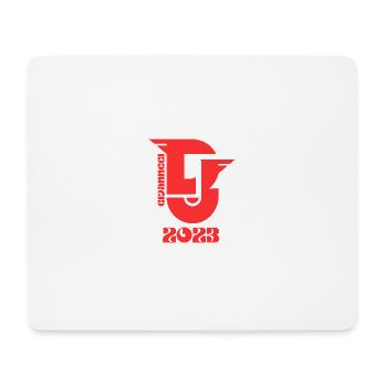 Logo rétro grand rouge 2026 - Tapis de souris (format paysage) - blanc - Devant