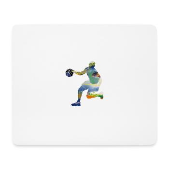 Basketball,ball, bunt , Graffiti - Mousepad (Querformat) - Weiß - Vorne