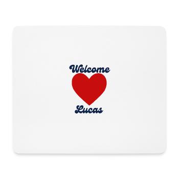 Lucas herzlich willkommen - Mousepad (Querformat) - Weiß - Vorne