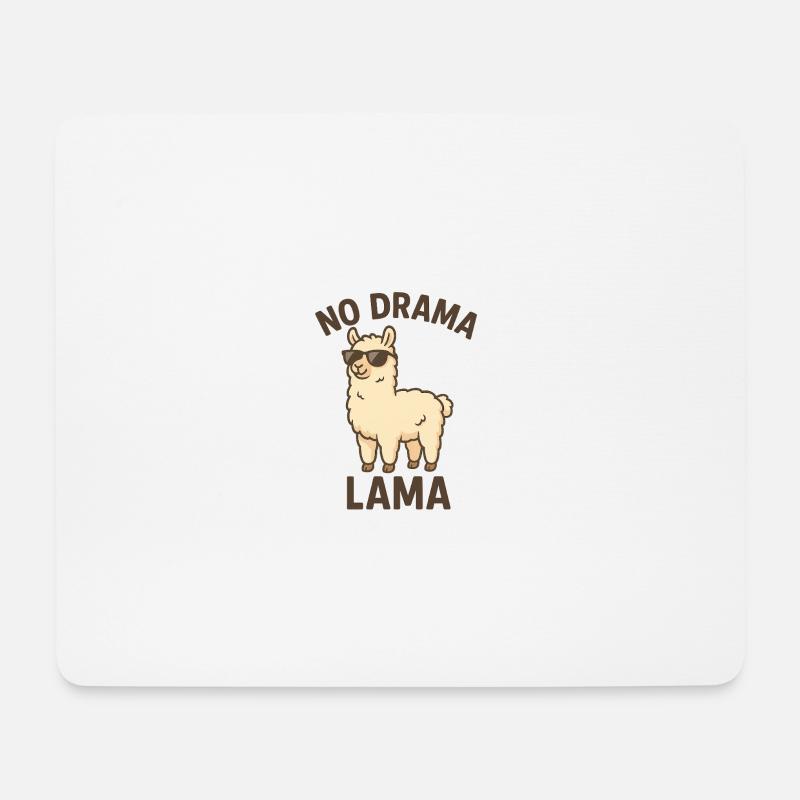 Drama Lama - Mousepad (Querformat) - Weiß