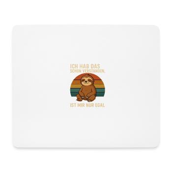 Sloth saying – I just don't care - Mouse Pad (horizontal) - white - Front
