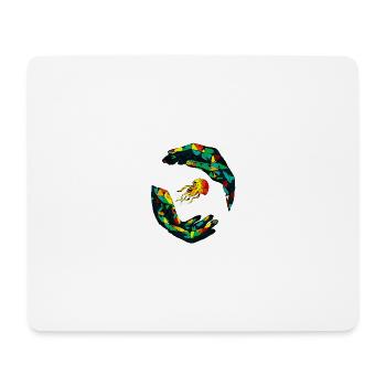 Anneau géométrique de méduses - Tapis de souris (format paysage) - blanc - Devant