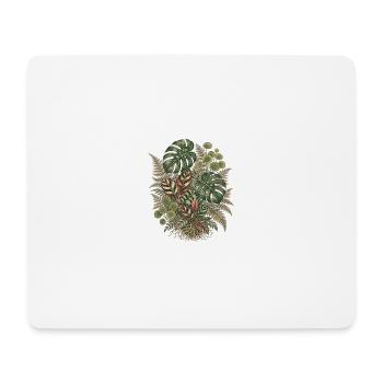 Botanical Jungle – Vintage Pflanzen Bouquet - Mousepad (Querformat) - Weiß - Vorne